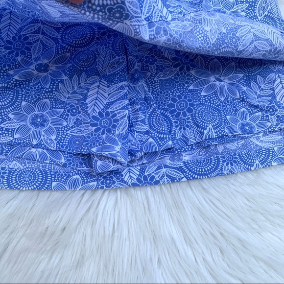 Kim Rogers Floral Mini Skirt Blue Skort 8 - Picture 5 of 10